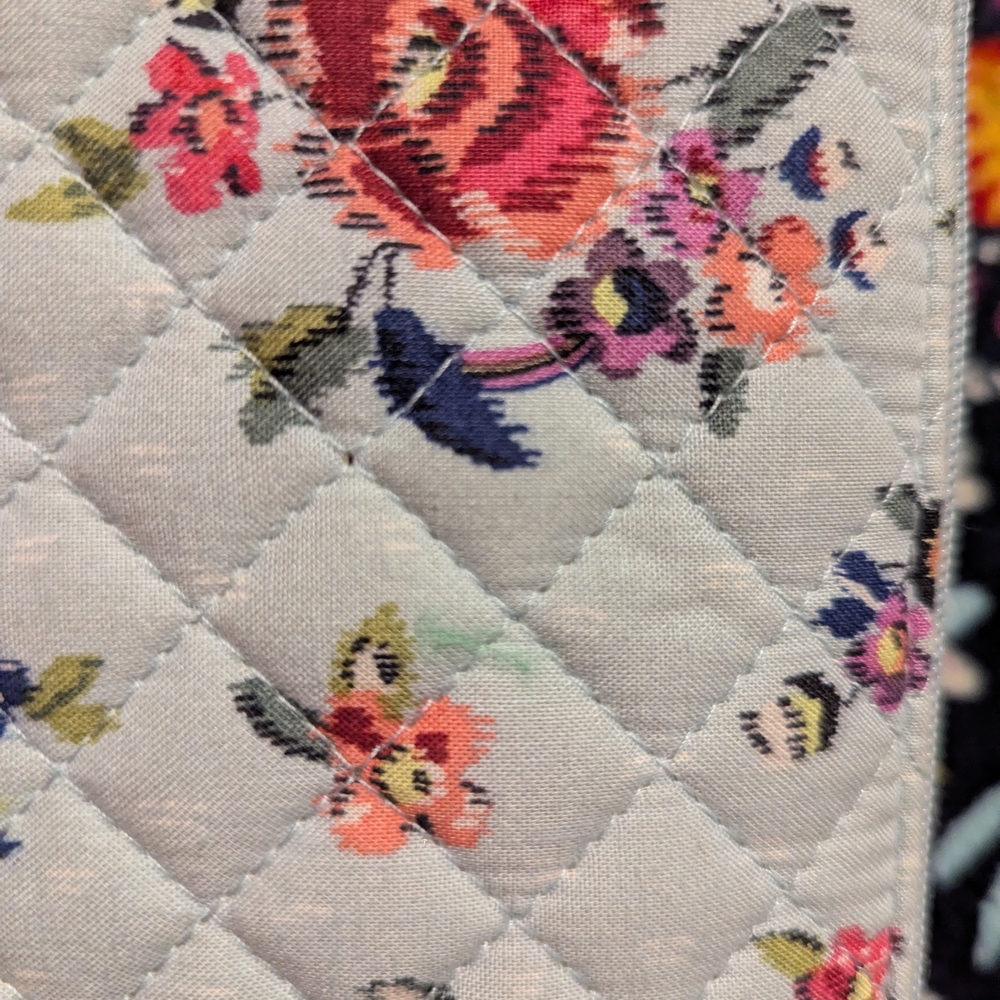 Vera Bradley Quilted Floral Crossbody Bag - Cream and Pink - Picture 7 of 7